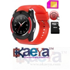 OkaeYa- V8 Bluetooth Smartwatch With Sim & TF Card Support 